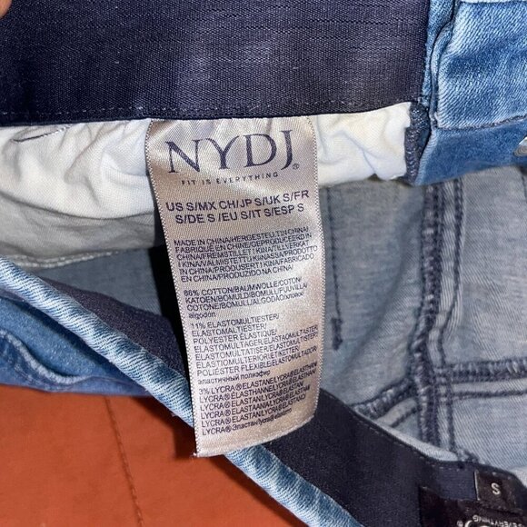 NYDJ Blue High-Rise Button-Fly Stretch Denim Straight Leg Women's Jeans Size S - Picture 8 of 10